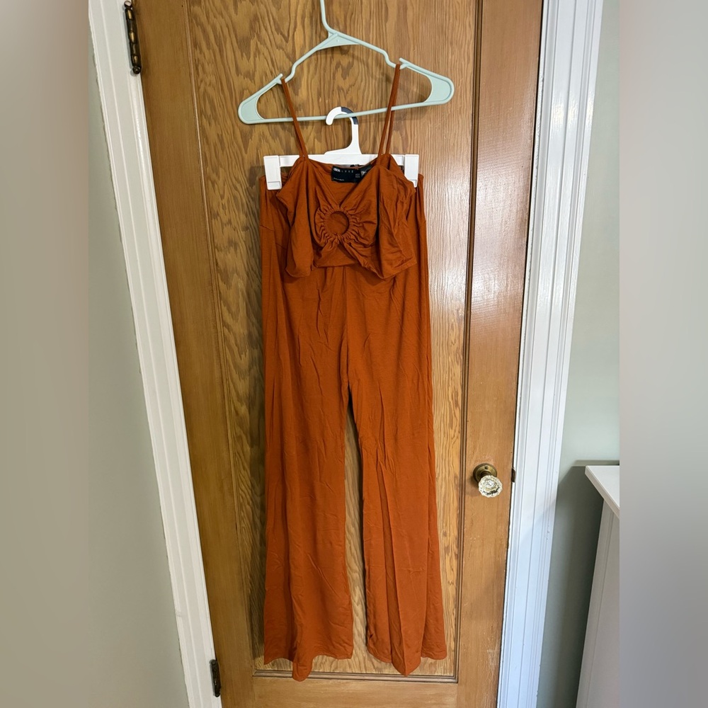 Women's Rust Orange Two Piece Outfit - Please read description regarding sizing